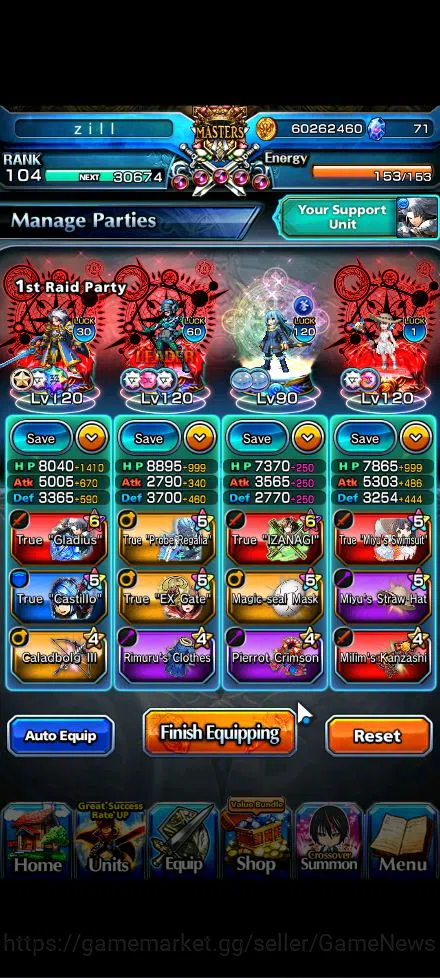 Grand Summoners Accounts Global|Rank 104|20 Ascend+12 TW|[Inumuta,Roy,Sayak image 19