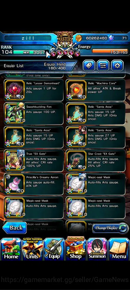 Grand Summoners Accounts Global|Rank 104|20 Ascend+12 TW|[Inumuta,Roy,Sayak image 3