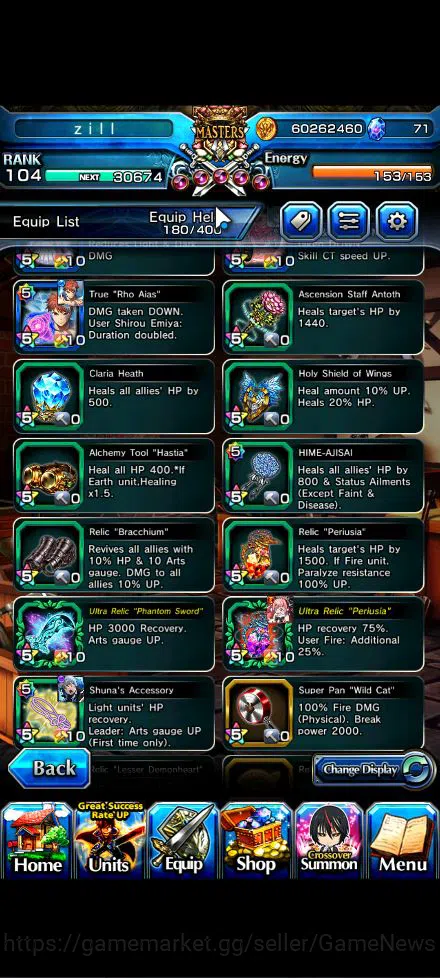 Grand Summoners Accounts Global|Rank 104|20 Ascend+12 TW|[Inumuta,Roy,Sayak image 4