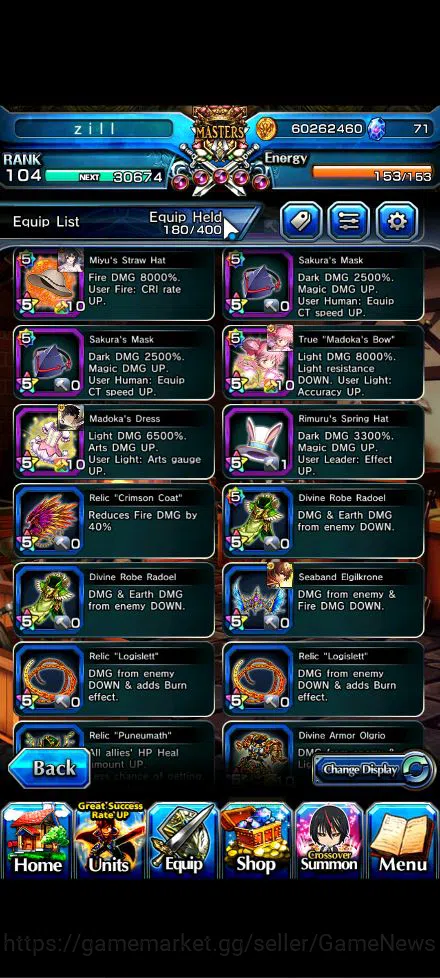 Grand Summoners Accounts Global|Rank 104|20 Ascend+12 TW|[Inumuta,Roy,Sayak image 6