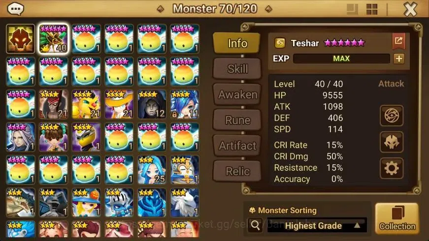 Summoners War: Sky Arena Accounts GLOBAL | NB 5 TESHAR,Starter Gacha 115 12Y+160 11Y image 2