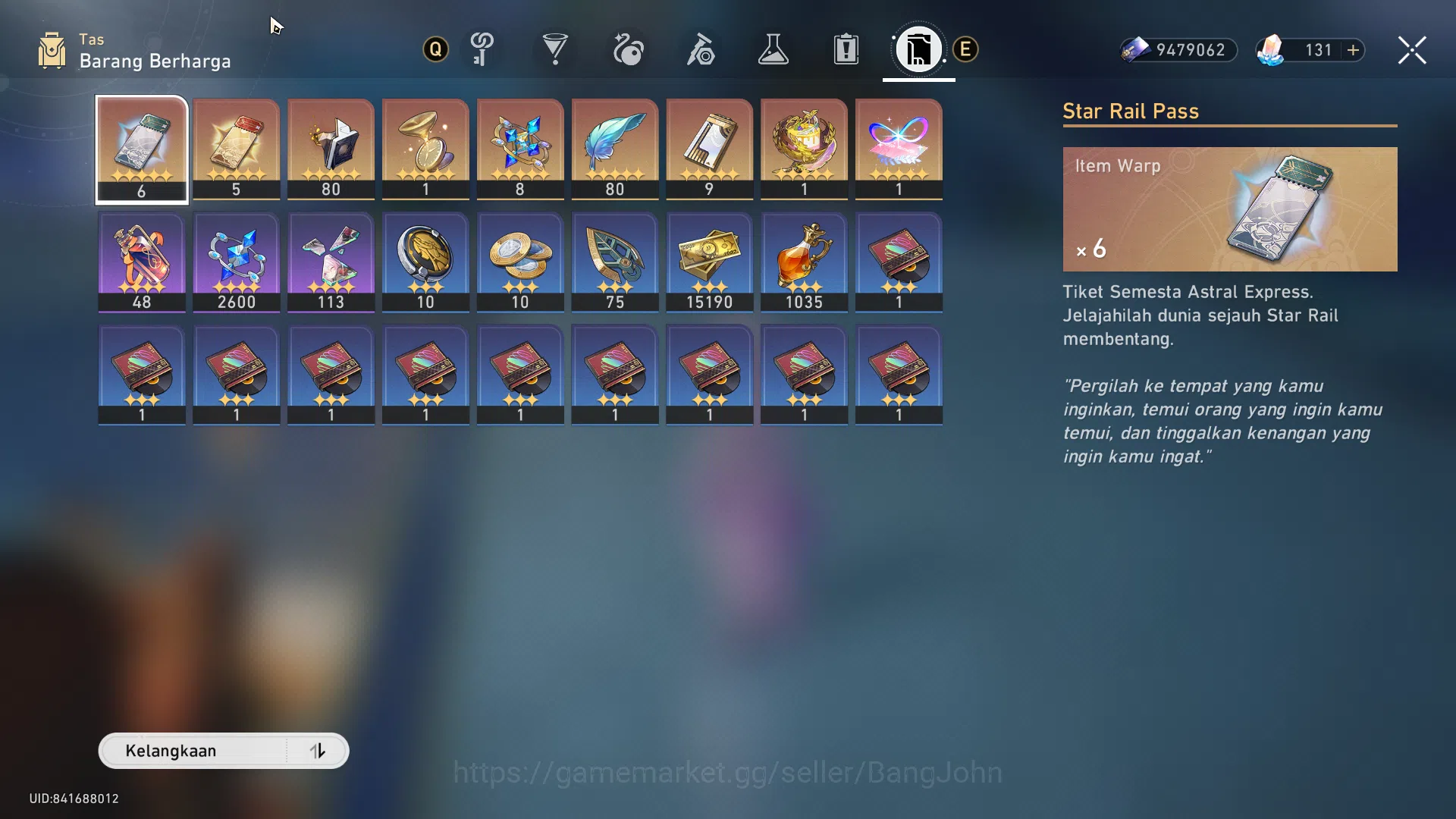 Honkai Star Rail Accounts ASIA | TL 52 | 3 Limit | Semi Prem Remembrance | E image 10