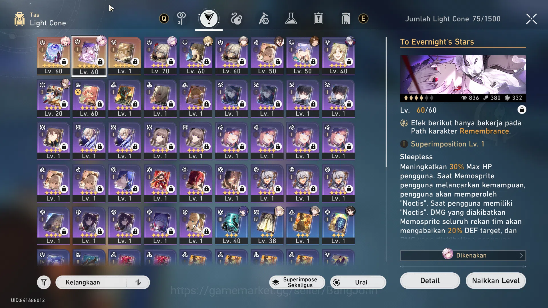 Honkai Star Rail Accounts ASIA | TL 52 | 3 Limit | Semi Prem Remembrance | E image 5
