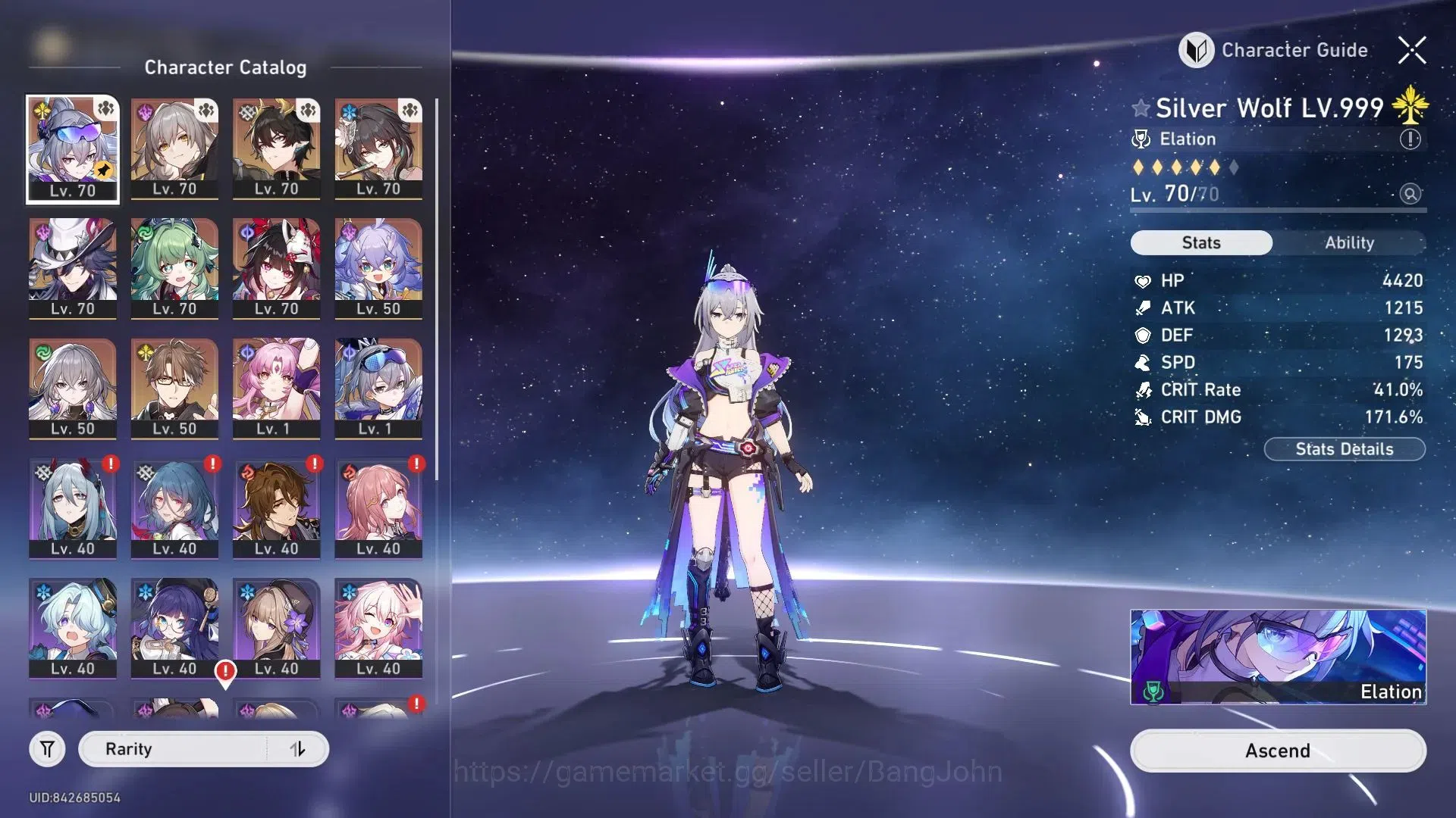 Honkai Star Rail Accounts ASIA | 7 Limit | TL70 | Dan Heng PT, Silver Wolf,  image 2