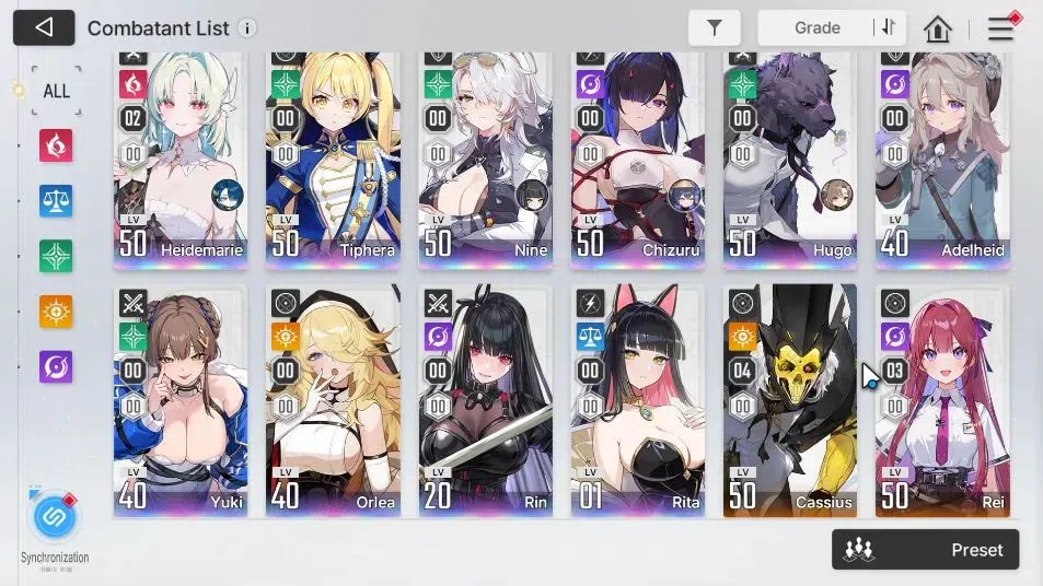 Chaos Zero Nightmare Accounts - Global Lv48 10 Ssr Heidemariem
