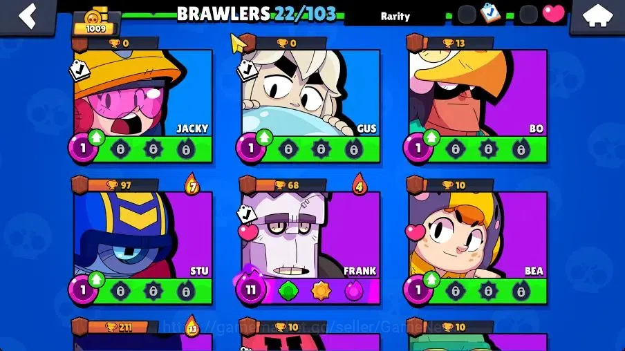Brawl Stars Accounts 1009 Trophy|22 Brawlers 2 Max Lv [Frank,Edgar]|3,9 image 10