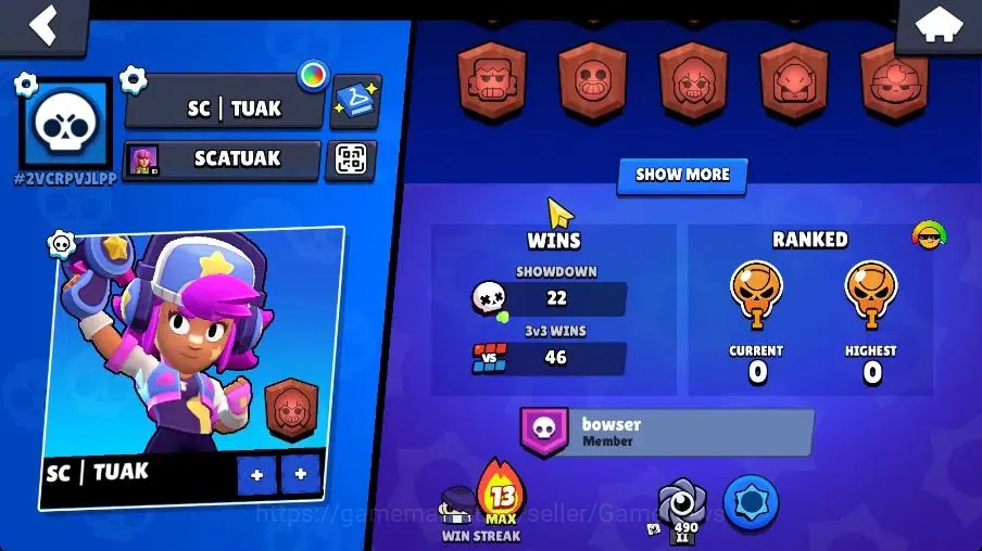 Brawl Stars Accounts 1009 Trophy|22 Brawlers 2 Max Lv [Frank,Edgar]|3,9 image 3