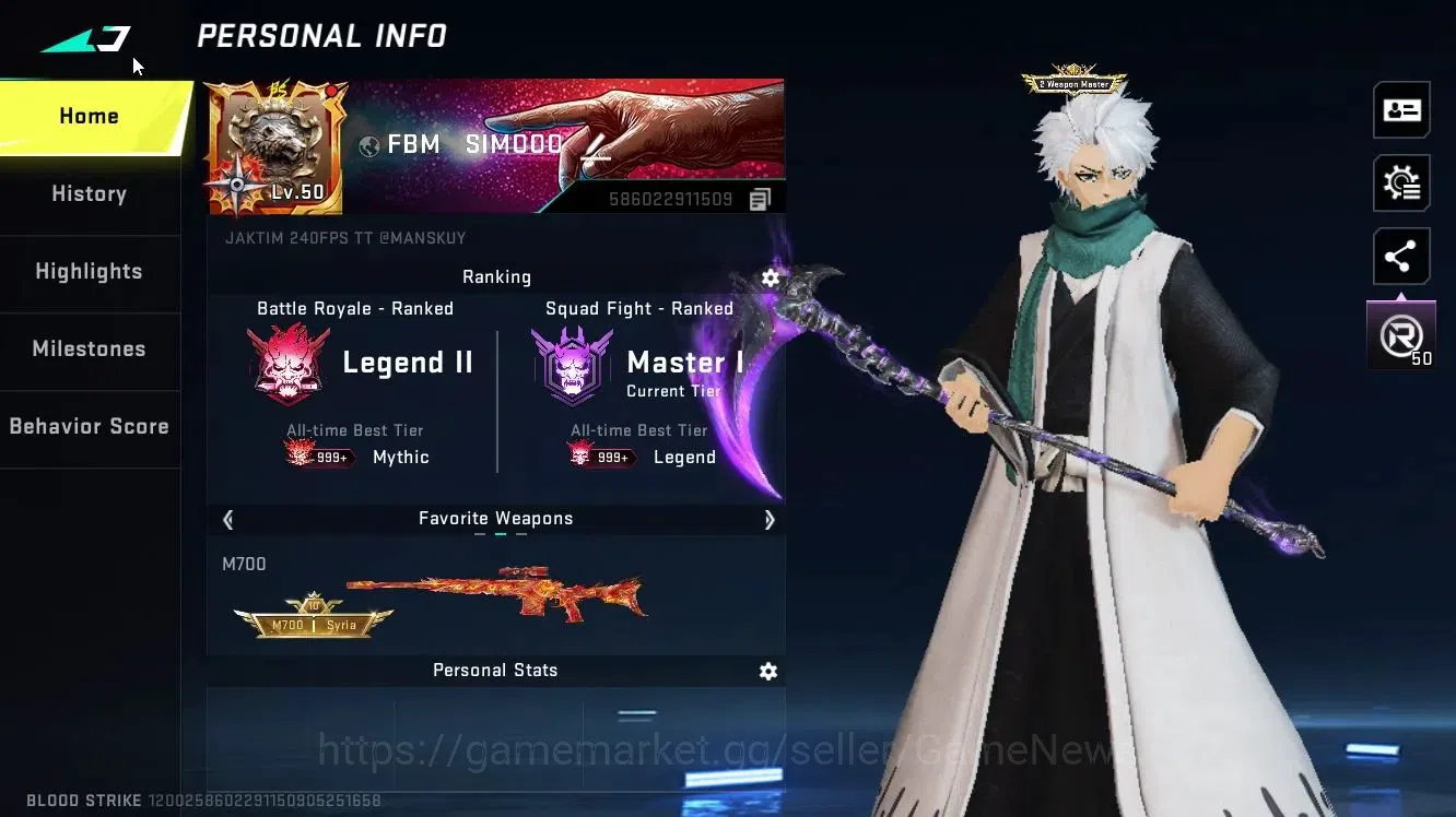 Blood Strike Accounts ASIA|ETERNAL DEagle|Melee SYCTHE+12 ULTRA[SPIKE,VO image 2