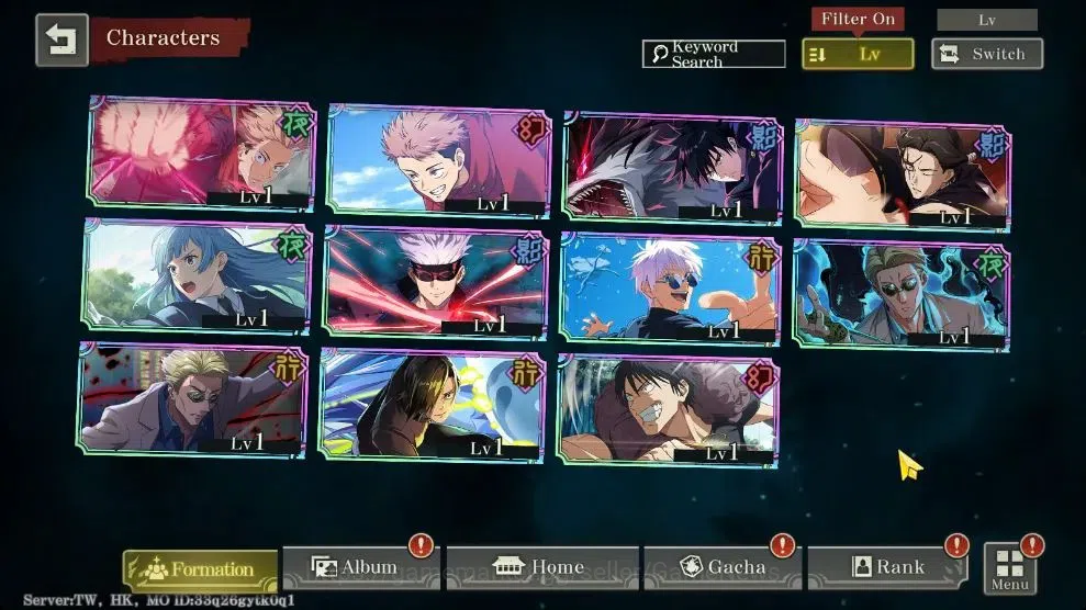 Jujutsu Kaisen: Phantom Parade Accounts TW HK|PR 2|45K Cube|11 SSR [Sorcerer Killer Toji,S image 2