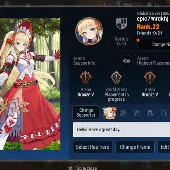 Epic Seven Accounts Starter Global Unverif|Starter|2 ML(S Diene,D Lilibet)+Estelle,Fenne Etc.|PoH+Bless ON|CHECK