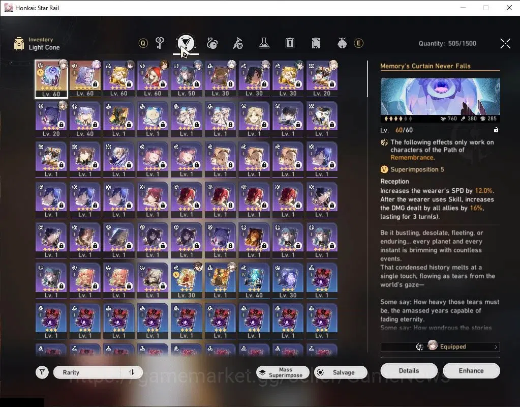 Honkai Star Rail Accounts NA|TL 58|3K SJ|8 Limited|Castorice+Sign,Sparkle,Ev image 6