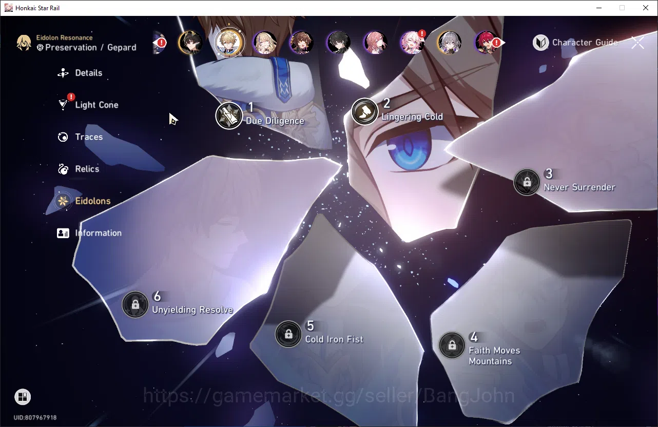 Honkai Star Rail Accounts ASIA TL46 6 Limit: SW+Sign Sparkle E1 DanHeng PT T image 11