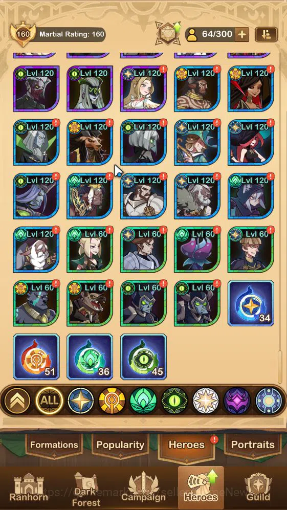 AFK Arena Accounts S375 Lv44|Power 1275k, 41k DM|7 Lgend(Rowan,Brutus,Judy,Lucius,etc)Elite(Audrae,Zikis,Talene,etc)|Take 3