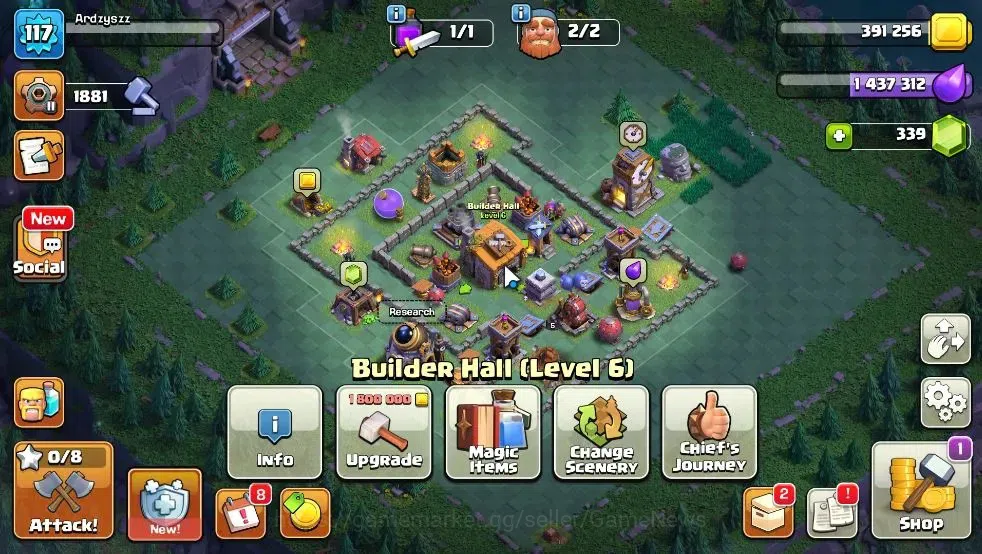 Clash of Clans Accounts Lv 117|TH 13 - BH 6 Lvl 117 | Limited Skin | BK48- image 12