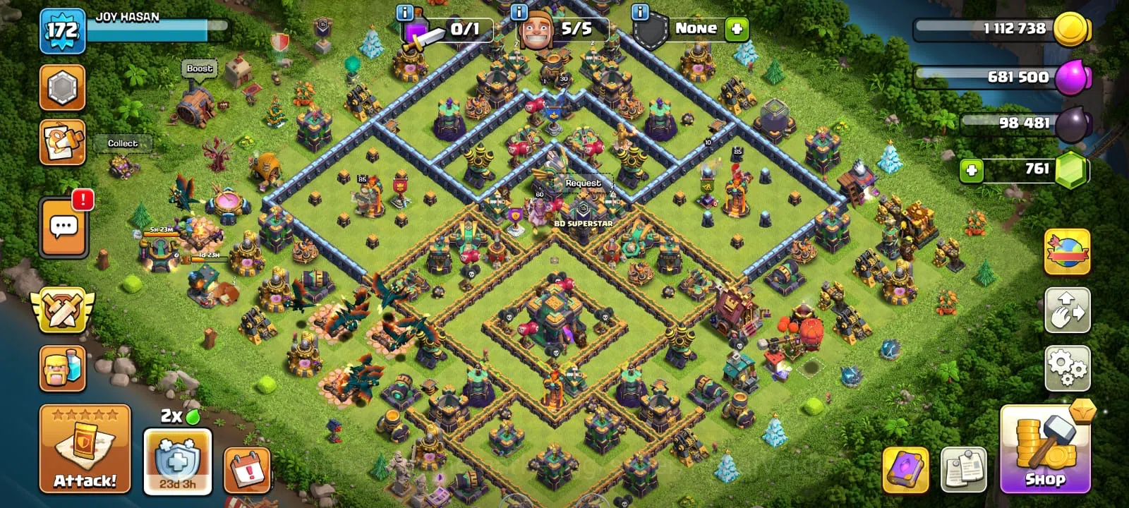 Clash of Clans Accounts High-End TH14 Max | Level 172 | BK 85 | AQ 85 | GW 60 | RC 30 | MP 60 | Gems 761 | INSTANT DELIVERY 1