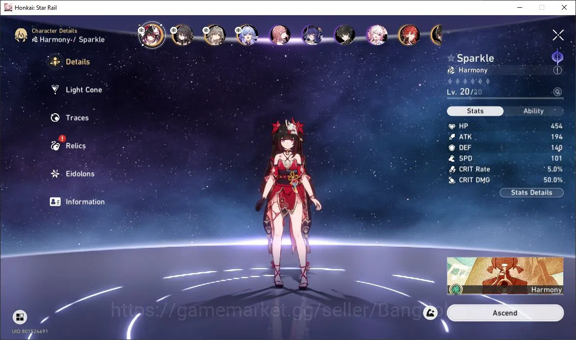 Honkai Star Rail Accounts [ASIA] TL 13 | 7 Limit | Sparkle | Ruan Mei | Robi image 2