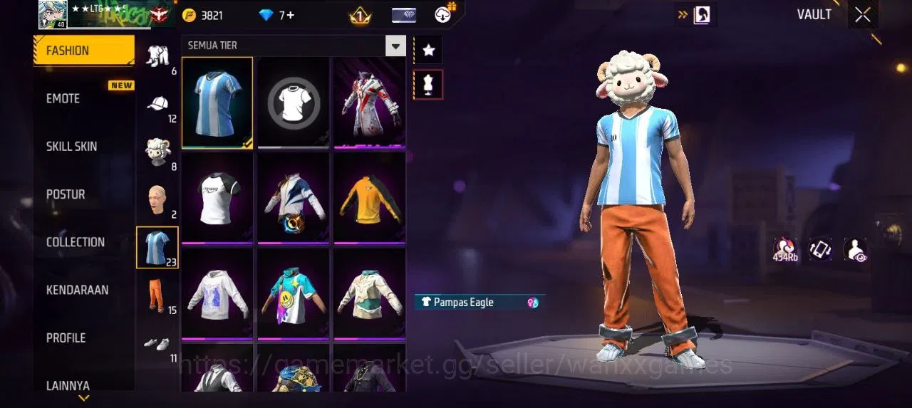 Free Fire Accounts Indonesia | AKUN LVL 40 SG MAMBAH VAULT 23 EMOTE 5 FIST 1 TAS 6 SKYWING 1 WEAPON 30 | W810 2