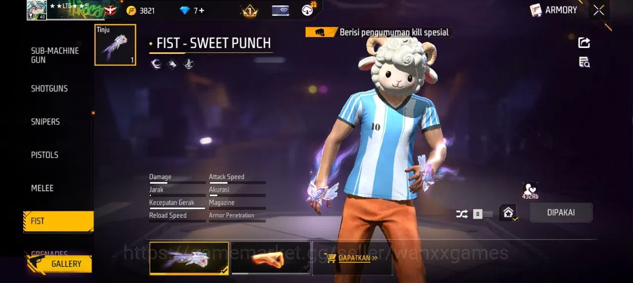 Free Fire Accounts Indonesia | AKUN LVL 40 SG MAMBAH VAULT 23 EMOTE 5 FIST 1 TAS 6 SKYWING 1 WEAPON 30 | W810 3