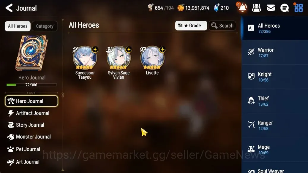 Epic Seven Accounts Starter Global UnVerif|New Era| 3 ML (Lisette,SS Vivian,S Taeyou)+Kawerik,Beehoo,Vildred,etc|46K 1
