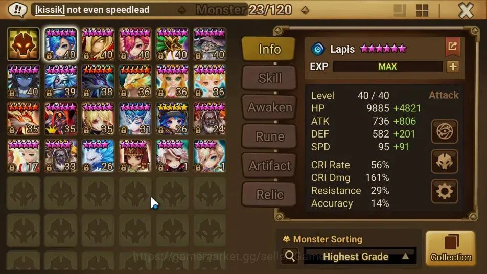 Summoners War: Sky Arena Accounts EUROPE Lv 35|1 LD[Gandalf Light(Old Wood)]|9 Total image 10