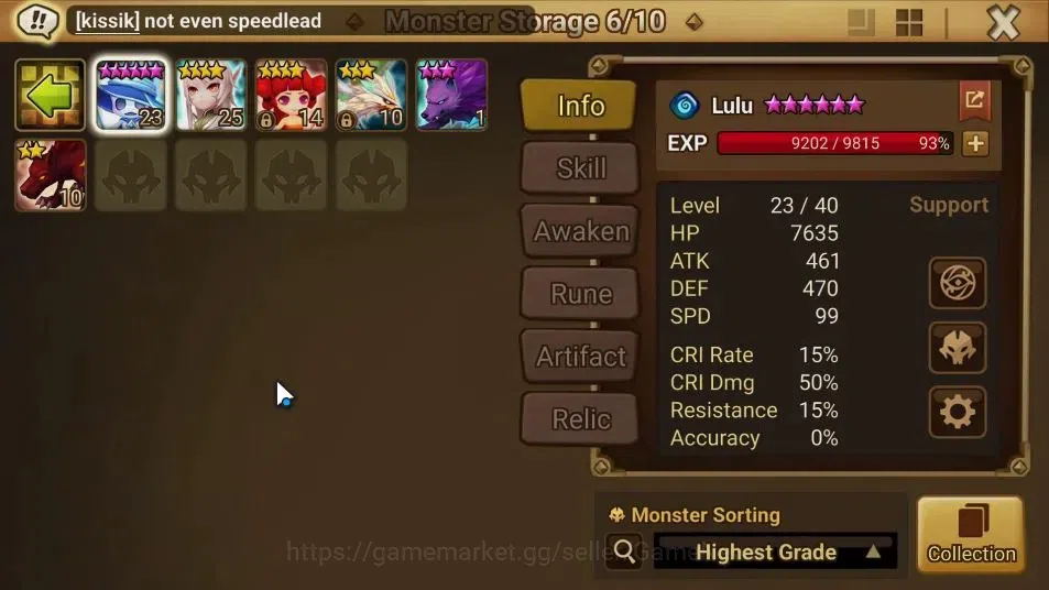Summoners War: Sky Arena Accounts EUROPE Lv 35|1 LD[Gandalf Light(Old Wood)]|9 Total image 11