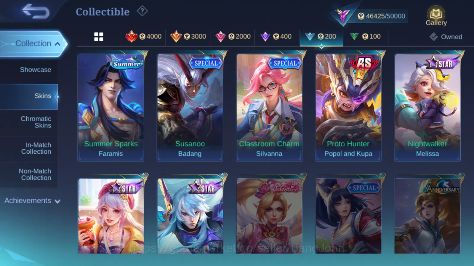 Mobile Legends: Bang Bang Accounts Hero 112 | skin 208  cc natalia | luckybox lunox | image 13
