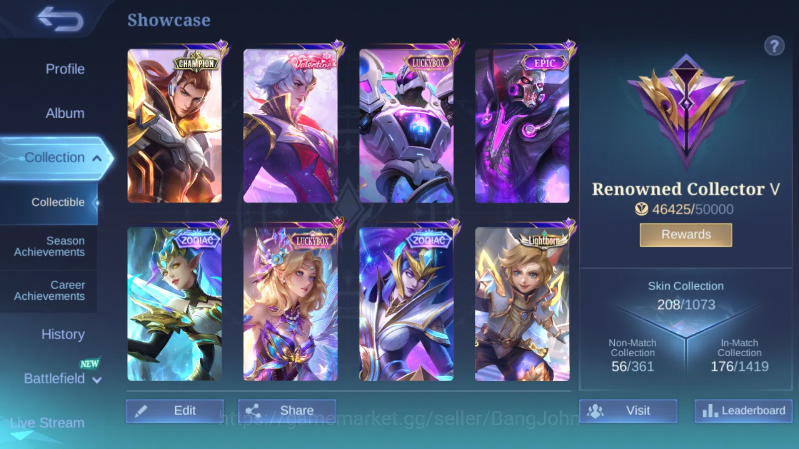 Mobile Legends: Bang Bang Accounts Hero 112 | skin 208  cc natalia | luckybox lunox | image 2