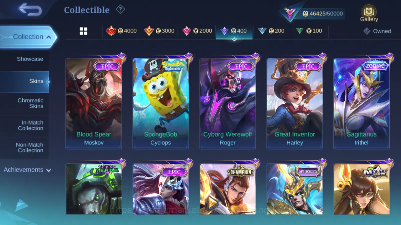Mobile Legends: Bang Bang Accounts Hero 112 | skin 208  cc natalia | luckybox lunox | image 8
