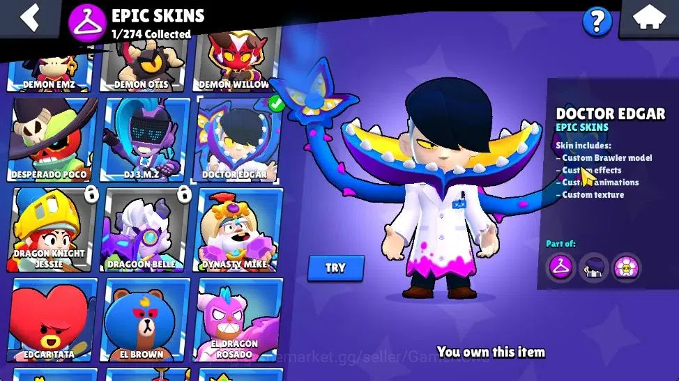 Brawl Stars Accounts 1000 Trophy| 15 Brawler 3 Max Lvl [Shelly,Rico,Amb image 11