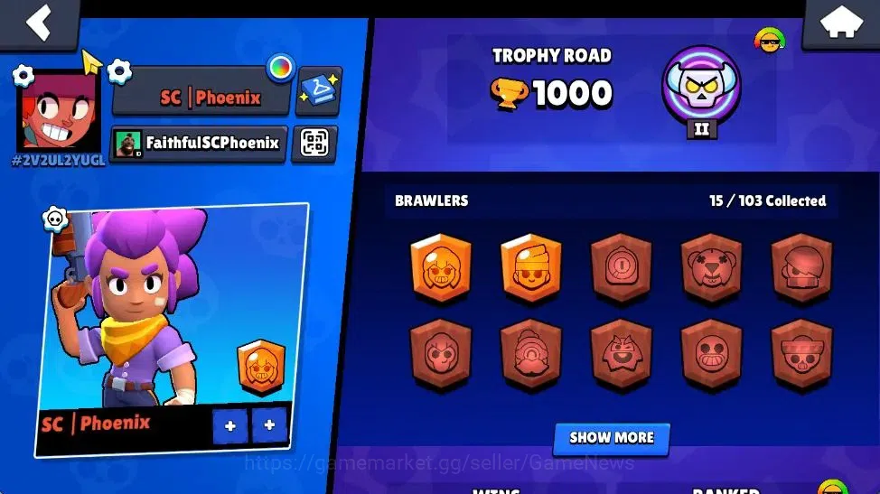 Brawl Stars Accounts 1000 Trophy| 15 Brawler 3 Max Lvl [Shelly,Rico,Amb image 2