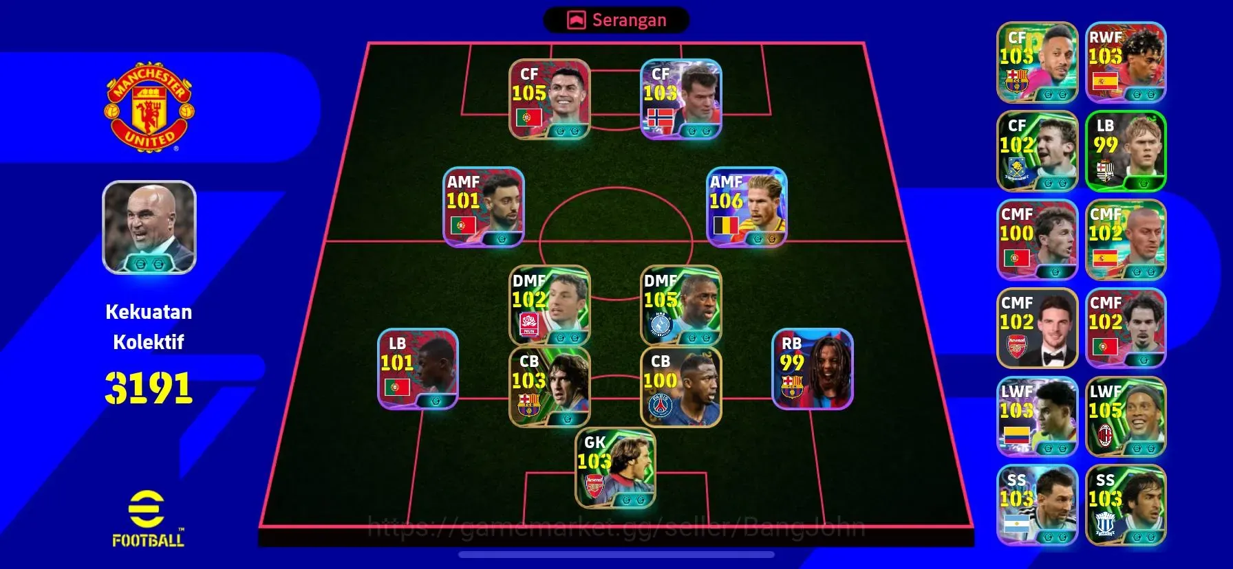 eFootball Accounts Others Android|PW3191|EPIC Seaman Raul Shevchenko VanBommel Raul Alcantara,Showtime Sorloth 1