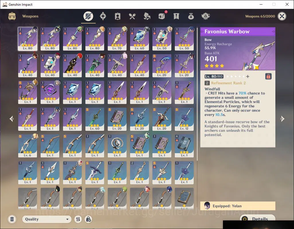 Genshin Impact Accounts ASIA|AR 45 |2 Limited| Yelan, Vent|MC Male | Take  image 3