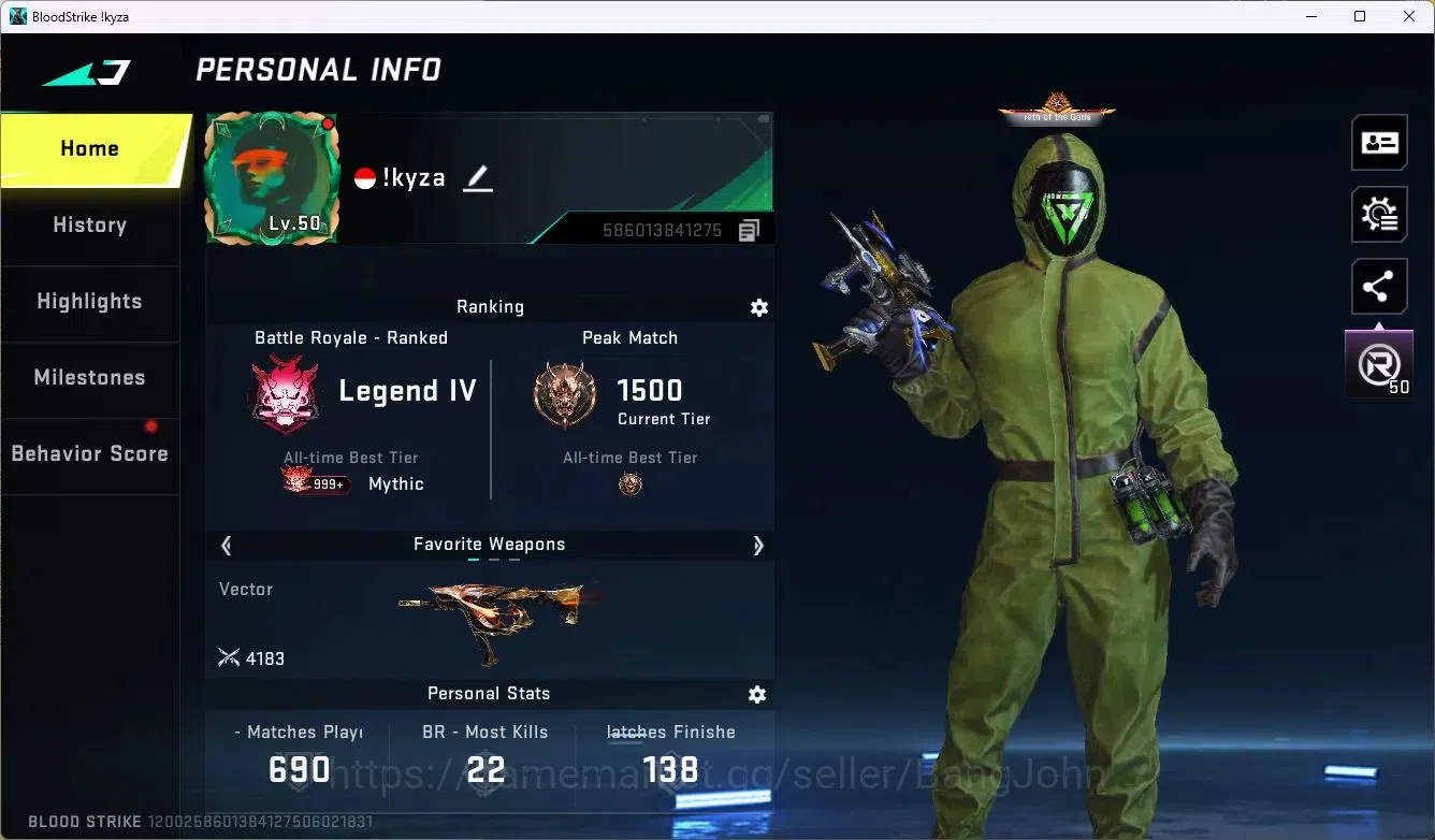 Blood Strike Accounts ASIA | 1 EVO: FAL-Evolved Draco|1 ETERNAL|5 Guns C image 17