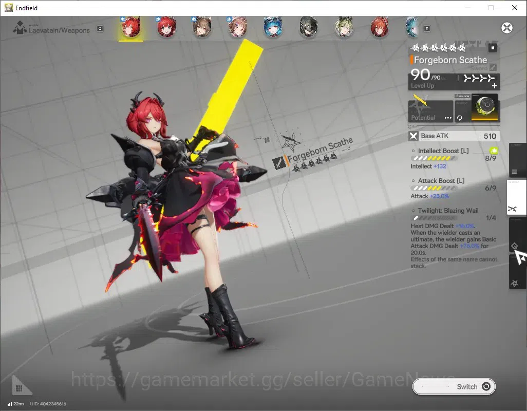 Arknights: Endfield Accounts ASIA|Lv 52|6 SSR (2 Limit) + 7 (*6 Weap)|1 SSR Sel image 3