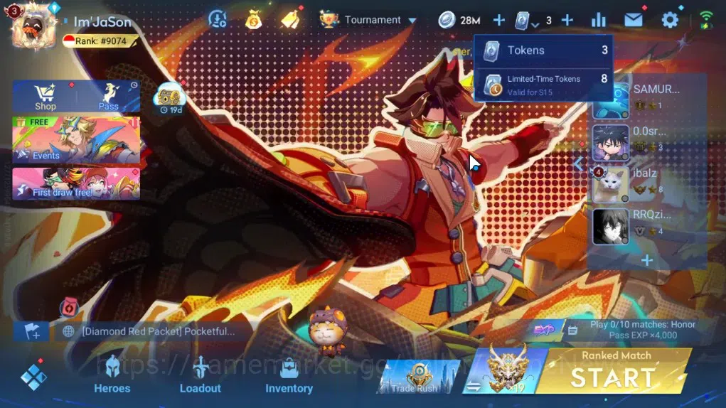 Honor of Kings Accounts Rare Skin Hero 113 Skin 97|Legend Lam,Yao,KIC Luna,Limited Yuhuan,SaintSeiya Gold Leo,GM 1