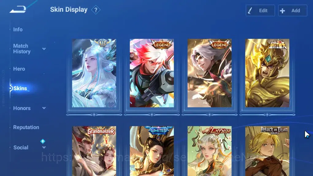 Honor of Kings Accounts Rare Skin Hero 113 Skin 97|Legend Lam,Yao,KIC Luna,Limited Yuhuan,SaintSeiya Gold Leo,GM 3