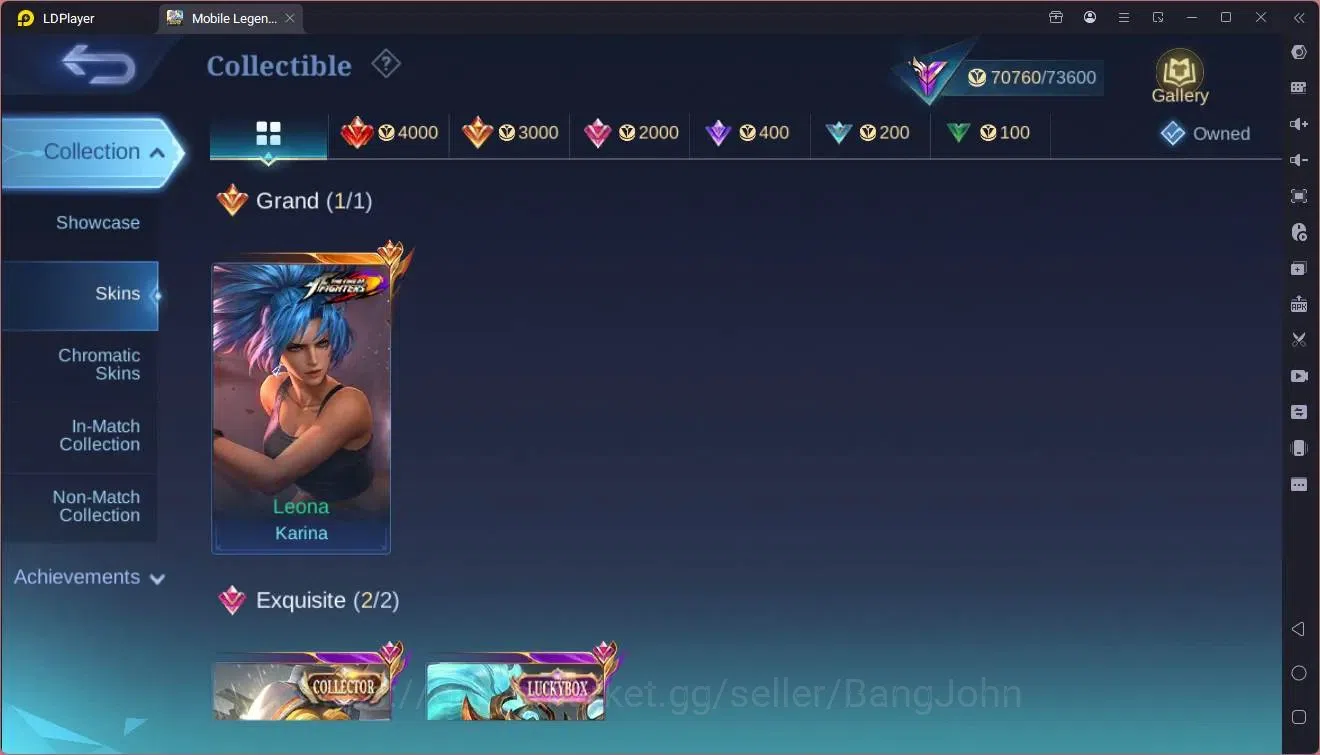 Mobile Legends: Bang Bang Accounts Global|Hero 139|Skin 317|Renowned|KOF Karina|Lucky image 12