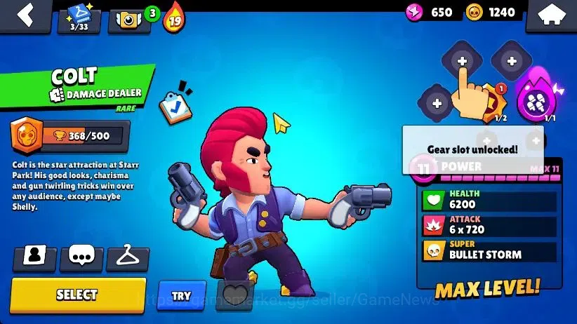 Brawl Stars Accounts 1005 Trophy|40 Gem|16 Brawlers 3 Max Lvl [Gus,Colt,Shelly] 6 Epic| 1 Rare Skins |CN ON|Take Email|BRS938 13