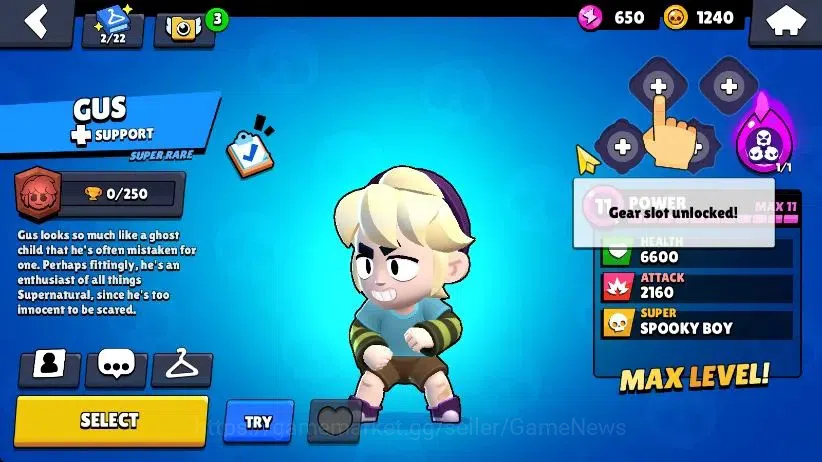 Brawl Stars Accounts 1005 Trophy|40 Gem|16 Brawlers 3 Max Lvl [Gus,Colt,Shelly] 6 Epic| 1 Rare Skins |CN ON|Take Email|BRS938 14