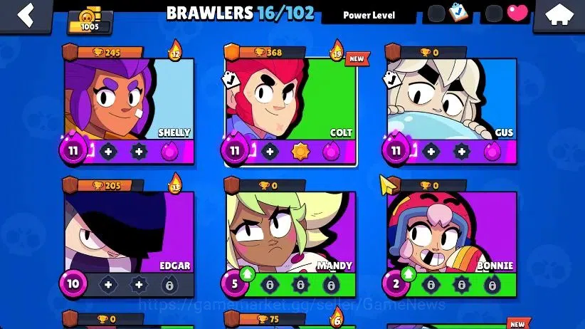 Brawl Stars Accounts 1005 Trophy|40 Gem|16 Brawlers 3 Max Lvl [Gus,Colt,Shelly] 6 Epic| 1 Rare Skins |CN ON|Take Email|BRS938 3