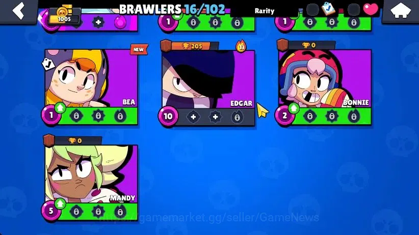 Brawl Stars Accounts 1005 Trophy|40 Gem|16 Brawlers 3 Max Lvl [Gus,Colt,Shelly] 6 Epic| 1 Rare Skins |CN ON|Take Email|BRS938 4