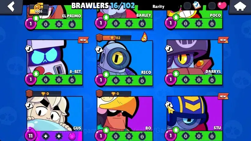 Brawl Stars Accounts 1005 Trophy|40 Gem|16 Brawlers 3 Max Lvl [Gus,Colt,Shelly] 6 Epic| 1 Rare Skins |CN ON|Take Email|BRS938 5