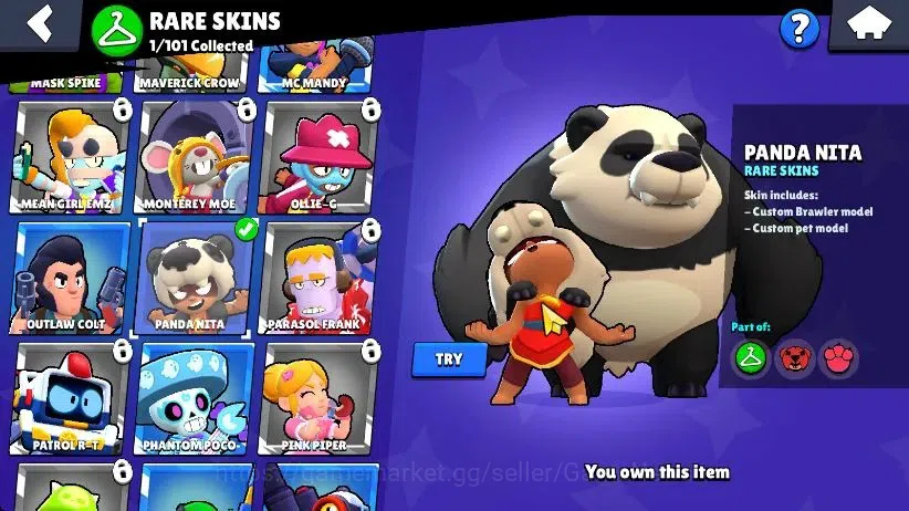 Brawl Stars Accounts 1005 Trophy|40 Gem|16 Brawlers 3 Max Lvl [Gus,Colt,Shelly] 6 Epic| 1 Rare Skins |CN ON|Take Email|BRS938 7