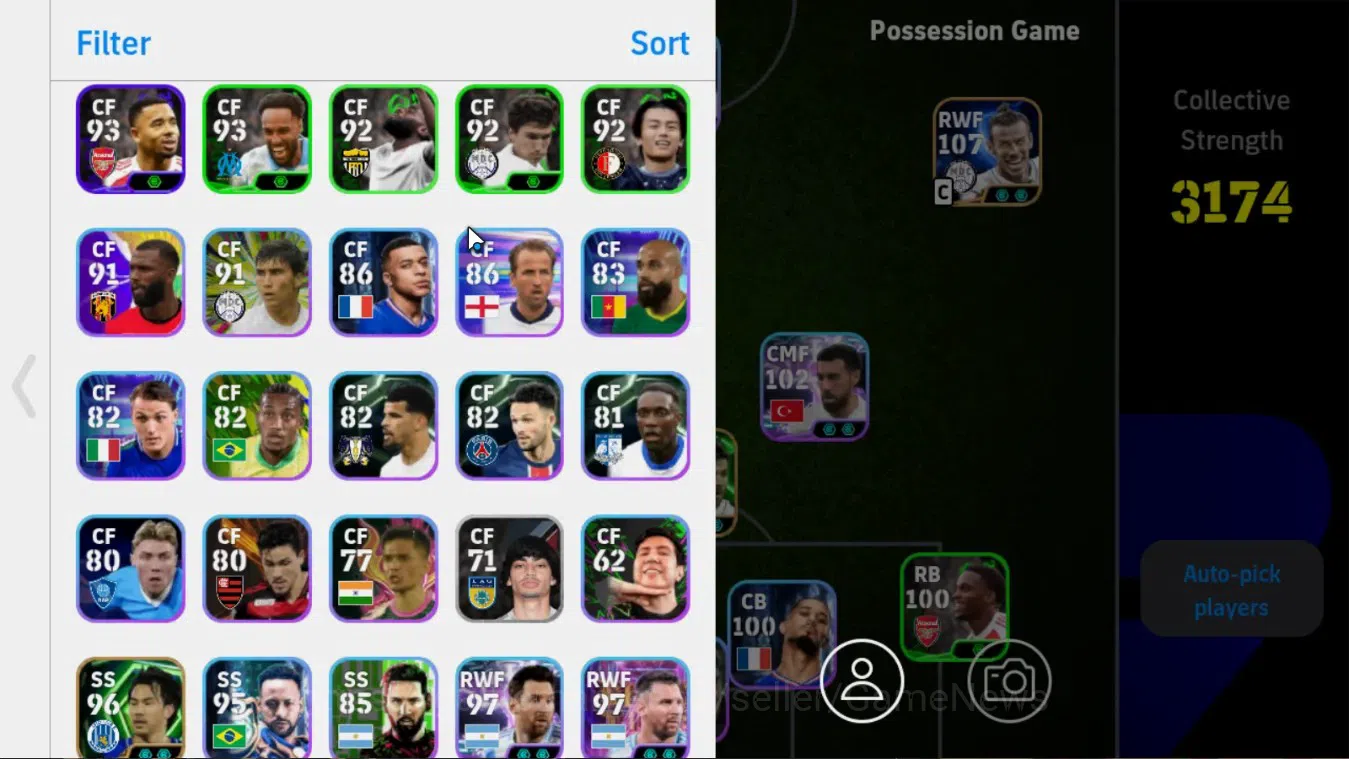 eFootball Accounts Android|885 Coins|Big Time Gareth Bale,Epic Xabi A image 3
