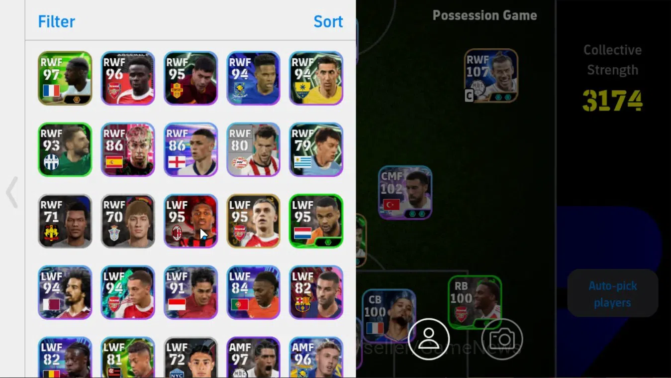 eFootball Accounts Android|885 Coins|Big Time Gareth Bale,Epic Xabi A image 4