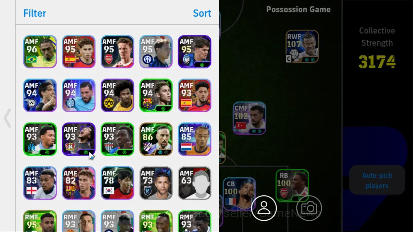 eFootball Accounts Android|885 Coins|Big Time Gareth Bale,Epic Xabi A image 5
