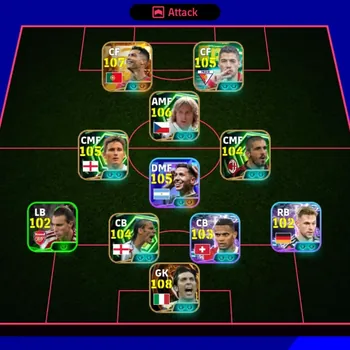 eFootball Accounts Mid-Tier =[ Collective 3232+ ]= ➜ Ronaldo ➺ Nedved ➜ Enzo ➺ Gattuso ➜ Lampard ➺ Buffon ➺ Dortmund Pack