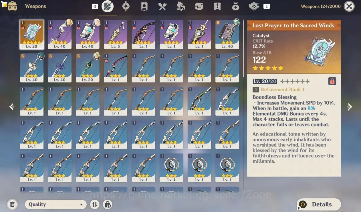 Genshin Impact Accounts Starter ASIA|AR26|STARTER NICOLE |1 5* Weapon(Lost Prayer)|MC Female|Resource 2