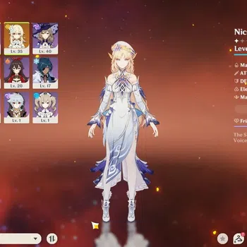 Genshin Impact Accounts Starter ASIA|AR26|STARTER NICOLE |1 5* Weapon(Lost Prayer)|MC Female|Resource