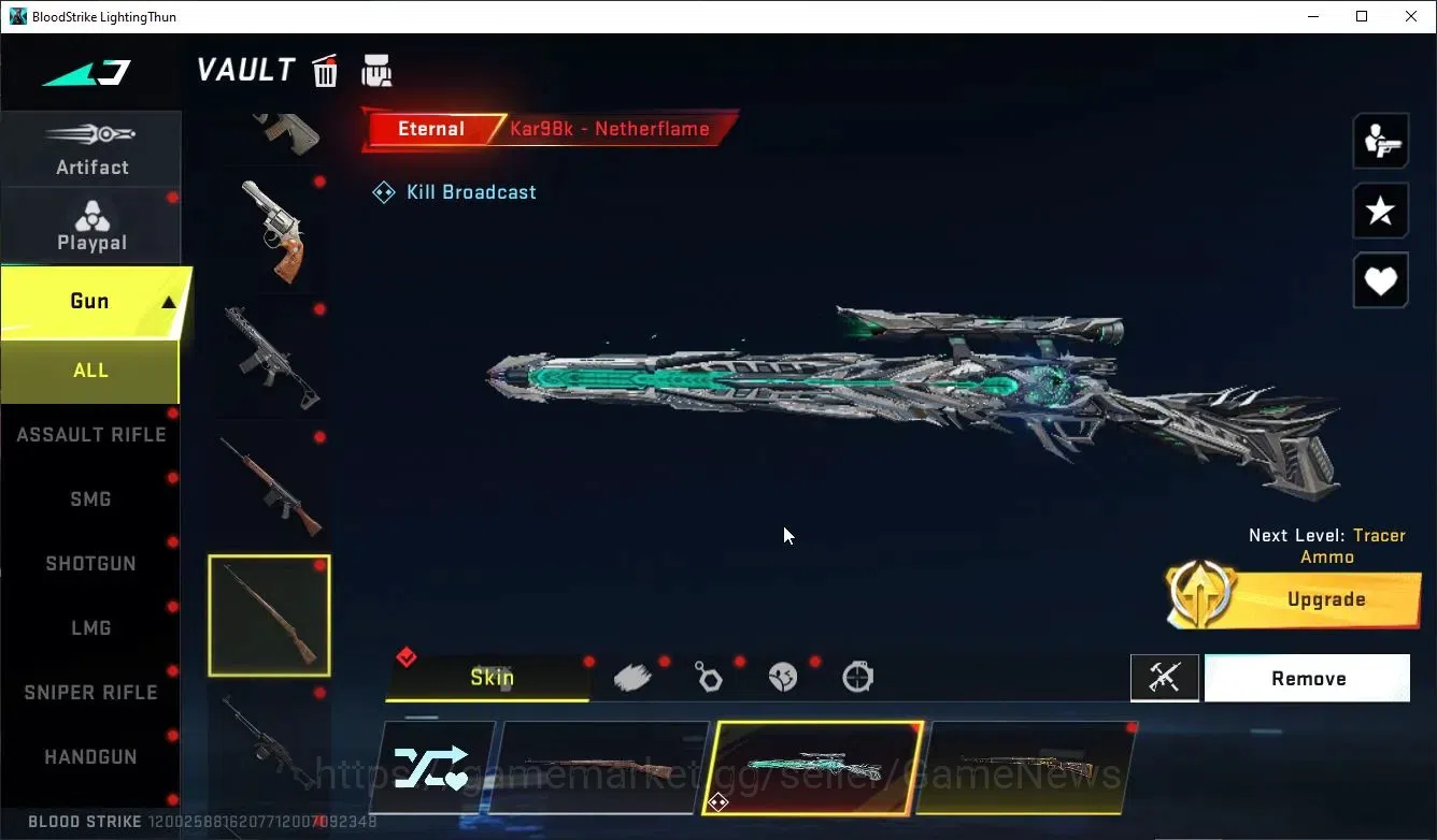 Blood Strike Accounts Collab Skin ASIA|ETERNAL AUG,Karl98K+MELEE TalonKnife,Kukri,AXE|Collab Enzo-Kraken,BLEACH TOSHIRO,TR 19